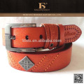 OEM cowhide Newest used aks genuine orange belts for women